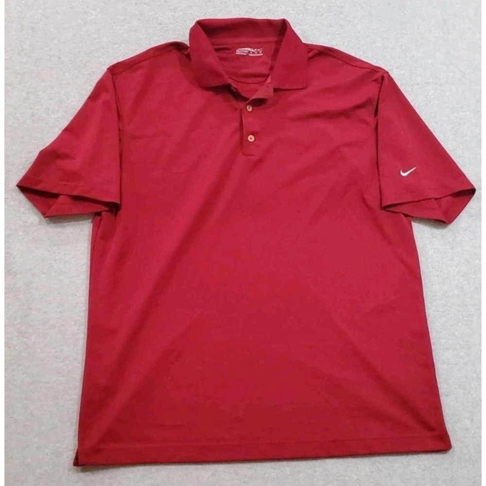 Nike Golf Polo Shirt Men's Size XL Short Sleeve Dri‎ Fit Red